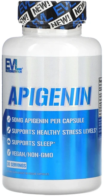 단백질 비타민 철분 마그내슘 칼슘 EVLution Nutrition 아피제닌 50mg 베지 캡슐 30정 고루고루섭취해주세요, 1개 - 쿠팡