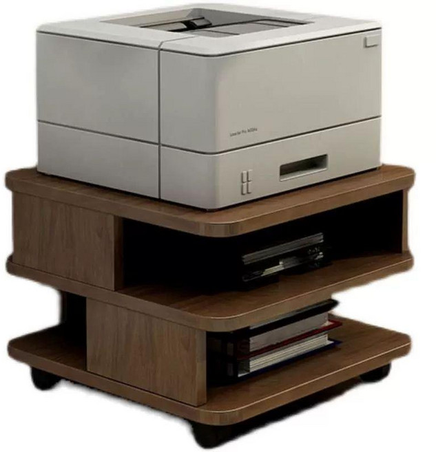 프린터 선반 거치대 프린터기 다용도 브래킷, 1단 애플우드 소형 40x40x28