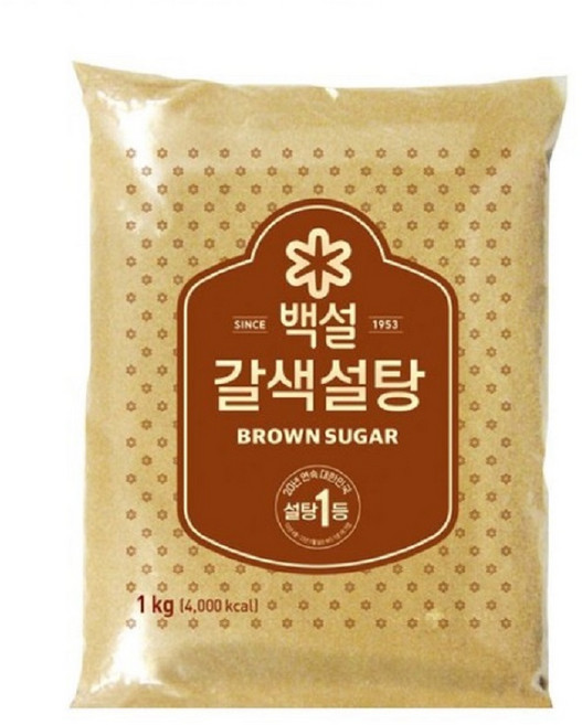 백설 갈색설탕, 1kg, 1개