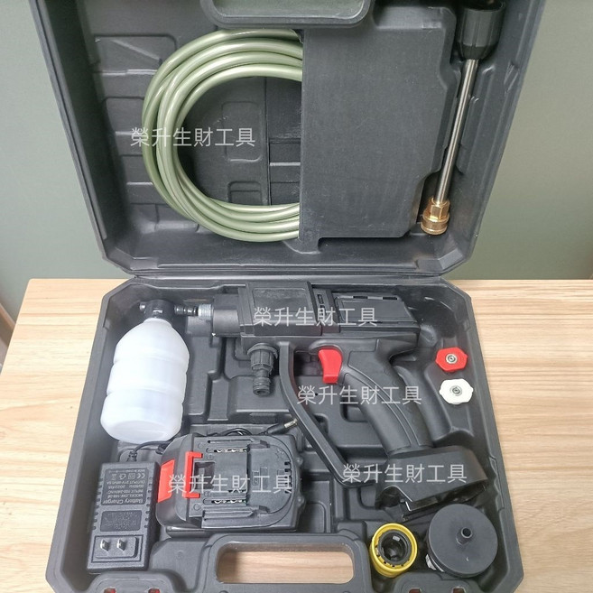 榮升 18v 電動洗車機 高壓水槍, 高壓水槍【配電池*1+充電器】送配件