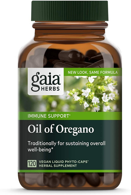 가이아허브스 오일 오브 오레가노 글루텐 프리 비건 리퀴드 파이토 캡, 120정, 1개