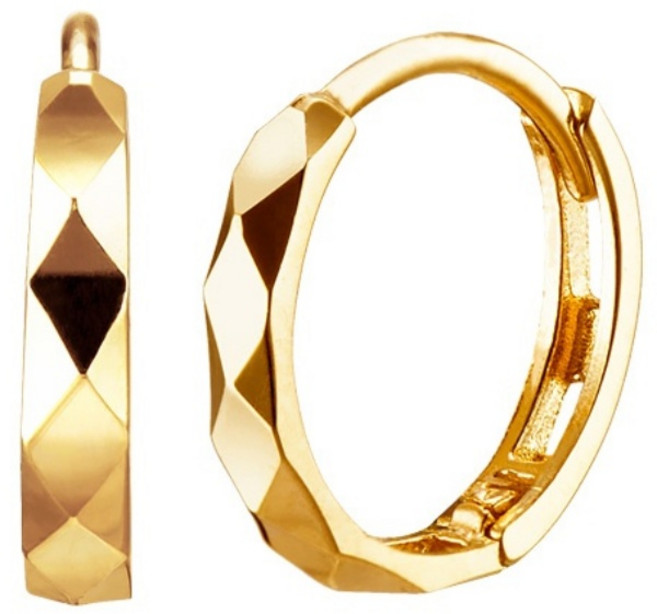 골드앤 여성용 14K 심플컷팅 링귀걸이 소