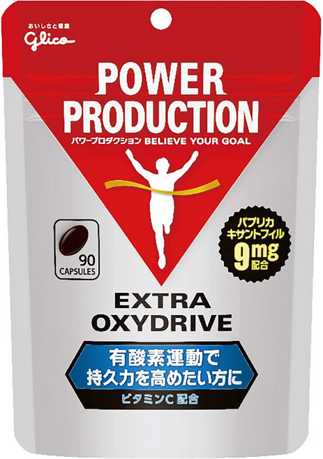 [일본직발송] 글리코 파워 프로덕션 엑스트라 옥시 드라이브 보충제 90알 [사용 기준 약 30일분], 1개, 90정