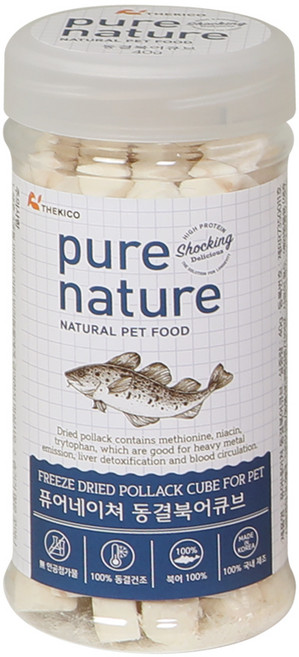 퓨어네이쳐 동결건조 강아지 고양이간식, 북어, 1개