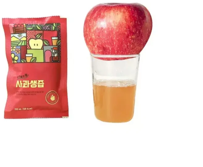 돌다리농원 예산 순수생사과즙 100봉지 2박스 (50봉지 x 2box 묶음상품), 1개, 100ml, 비브랜드