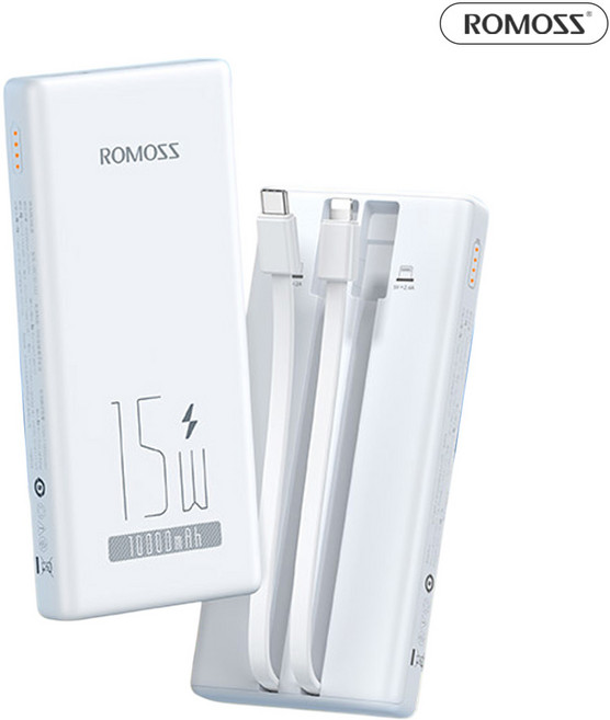 로모스 PRC10 10000mAh 보조배터리 화이트