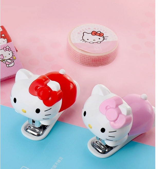 정품 키티 스템플러 스테이플러, 핑크