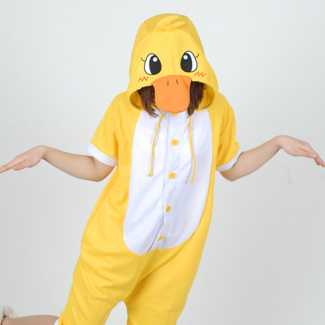 [스위트홀릭]반팔 동물잠옷 오리 (옐로우)