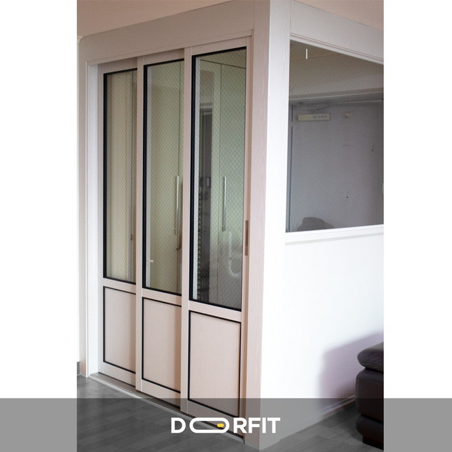 아파트 현관중문 3연동 일반형 중문 - 화이트, 1개