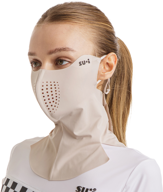 [수이골프 X시리즈 파워형] X2 라이트 UV 자외선 차단 스포츠 마스크 골프 등산 러닝 얼굴햇빛가리개 국내생산, 베이지, X2 파워, 1개