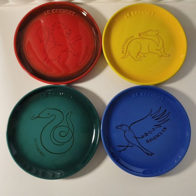 해리포터 프랑스제작 기숙사 도자기 접시세트, 혼합, 1세트, 접시 4개