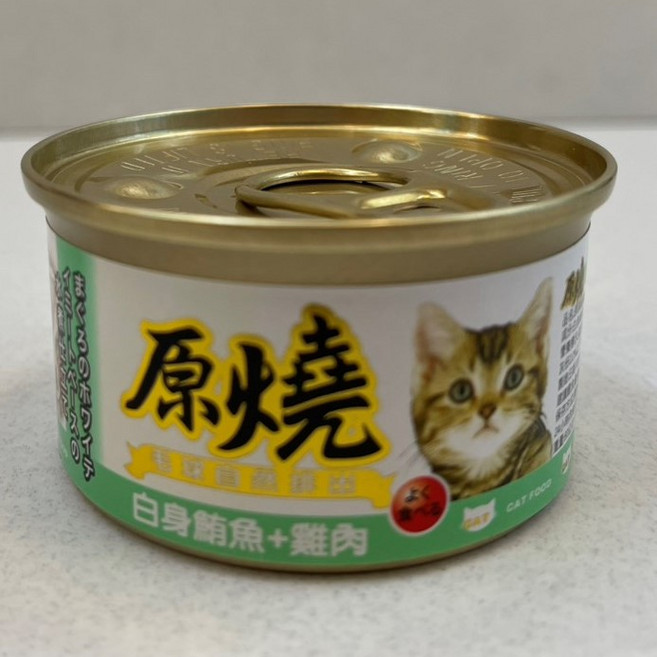 原燒 白身鮪魚+雞肉 貓罐, 24個, 80ml, 混合口味
