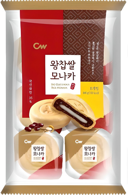 청우식품 왕찹쌀 모나카 8p, 240g, 1개