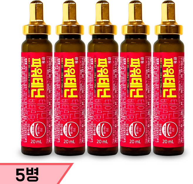 광동제약 광동 파워테닌 5병 비타민앰플 테아닌 비타민B2, 5개, 20ml