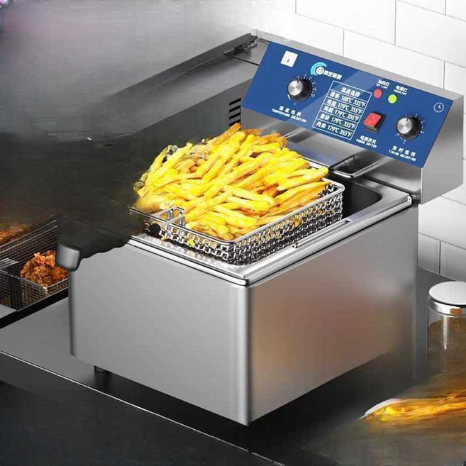 메뚜기튀김 부각 떡꼬치 업소용 타이밍제어 온도조절, 업그레이드 10L 핸들