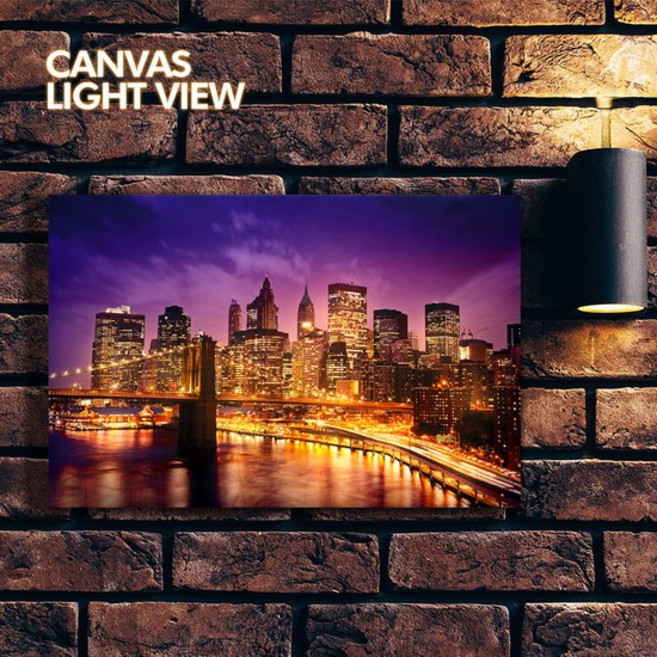 스피엘(SPIELL) 캔버스라이트뷰 인테리어 LED액자 맨해튼의야경