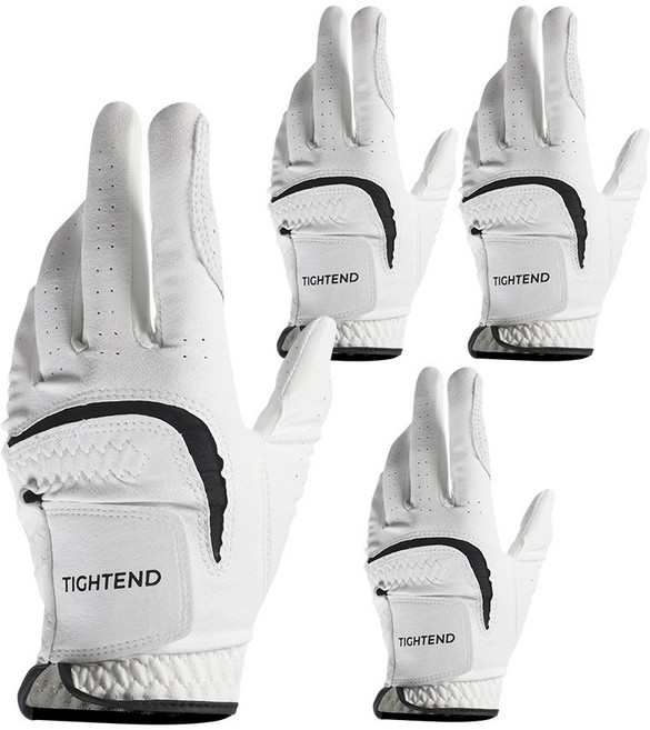타이트엔드 0402 극세사 골프장갑 (왼손), 4개, 화이트