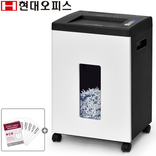 현대오피스 페이퍼프랜드 저소음 문서세단기 PK-7100CD 15매 21L 파쇄기 세절기, 혼합