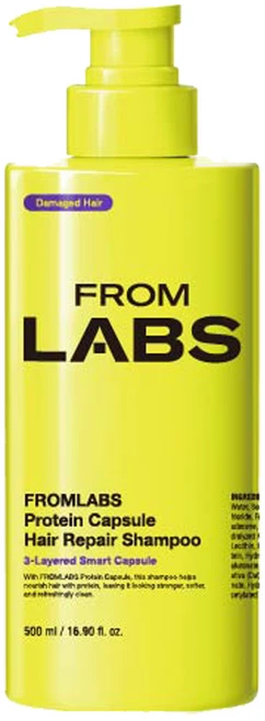 프롬랩스 단백질 흡착 프로틴 캡슐 샴푸 극손상모 셀프 헤어 클리닉 설페이트 프리 두피 샴푸, 2개, 500ml - 쿠팡