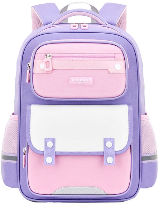 ddcat 英倫風小學生護脊書包 國小兒童後背包 大容量防水設計 紫色大號