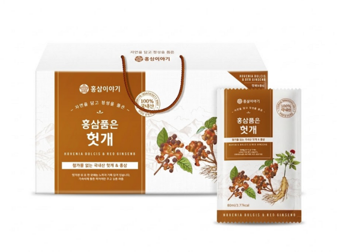 [홍삼이야기] 100% 국산 홍삼품은 헛개 나무 열매즙, 2.4L, 1개