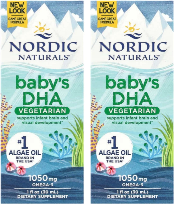 노르딕 내추럴스 베이비 DHA 베지테리언 1050 mg, 30ml, 2개 - 쿠팡