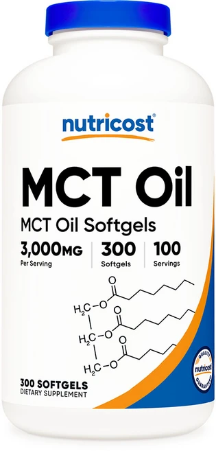 뉴트리코스트 MCT 오일 1000mg 300소프트젤 1병, 1개, 단품, 300정 - 쿠팡