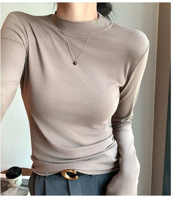 여성 슬림 쫀쫀 반목 기본티셔츠 5color