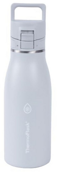 [타케야] 써모 플라스크 트래블 500ml 보온보냉 원터치 텀블러 물병, 아이스 그레이