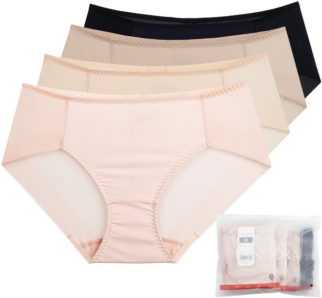 판도라by비비안 베이직 노라인 헴 누디 데일리 팬티 4종세트