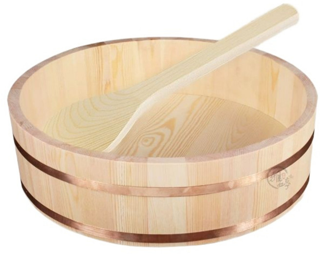 원형 초밥 항기리 비빔통 스시 나무 식힘통 오마카세, 1개