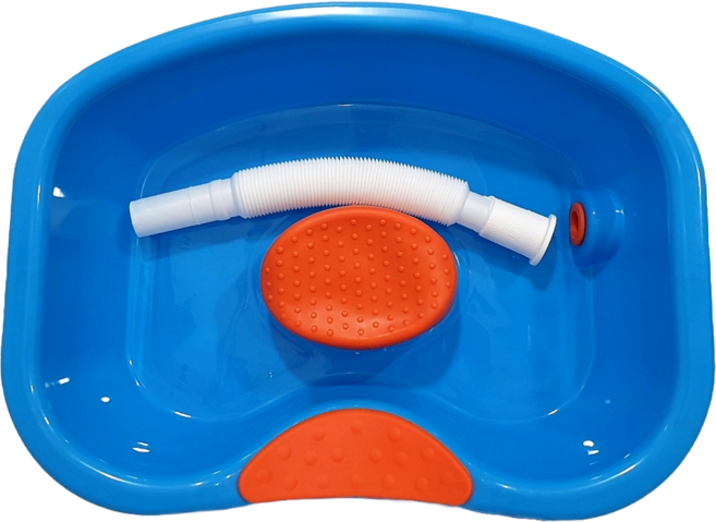 코즈케어 머리감기 샴푸대야 이동식 머리 세발기, 1개, 아쿠아블루