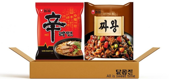 봉지)농심짜왕 5개 + 봉지)농심신라면 5개, 1개, 1세트
