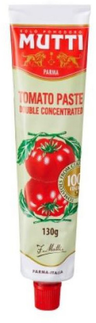 MUTTI 무띠 베지터블 더블 토마토 페이스트 튜브 130g / 이탈리아 / 피자 스파게티 소스, 1개
