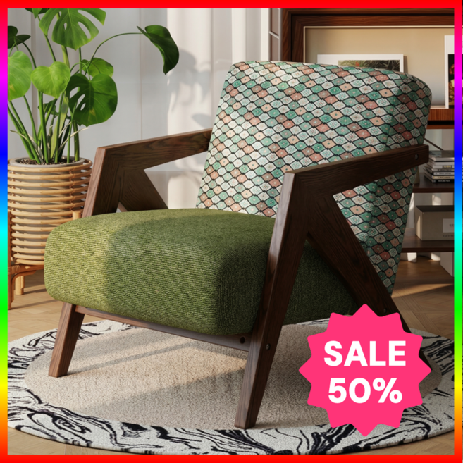 우암가구 1인용 쇼파 암체어 엔틱 인테리어 의자 카페 암체어 거, 1개, B색상