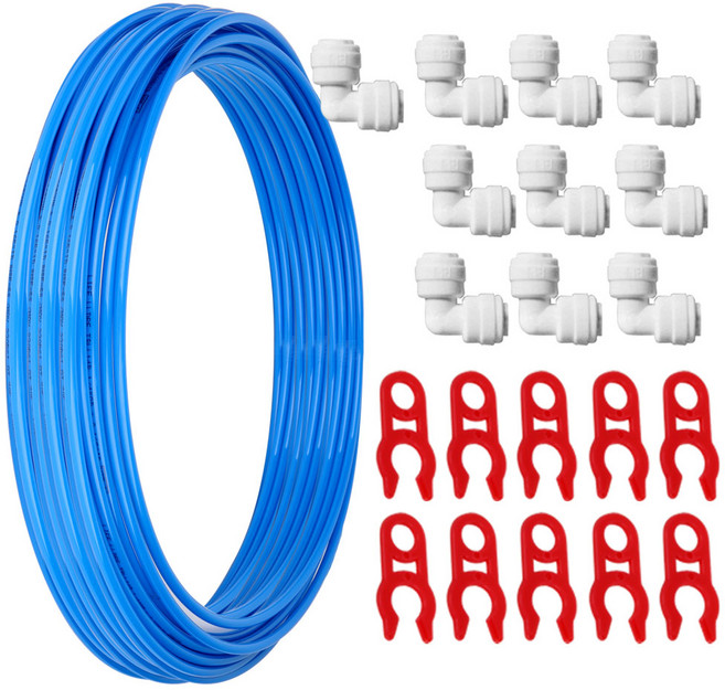 블루 국산 6mm 정수기호스 피팅 설치 관리 부자재 세트 (옵션선택), 1세트