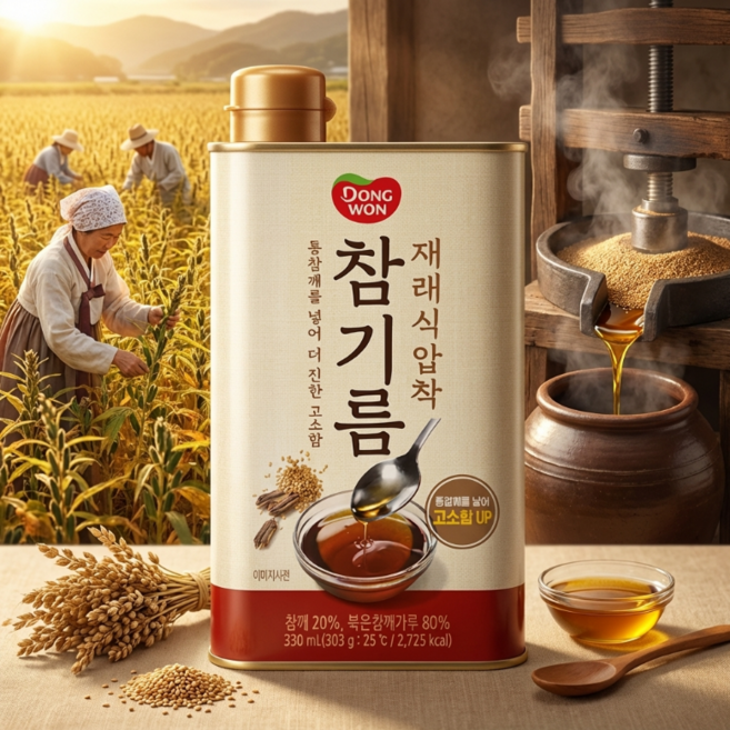 동원 재래식압착 참기름, 20개