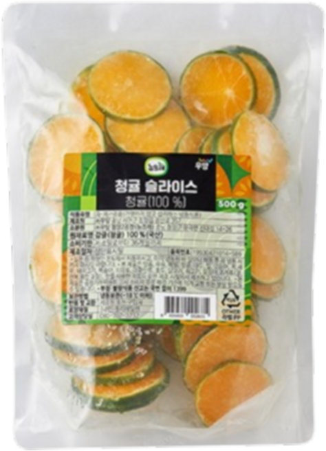 바이오마켓_뉴뜨레 우양 청귤 슬라이스 500g, 25개