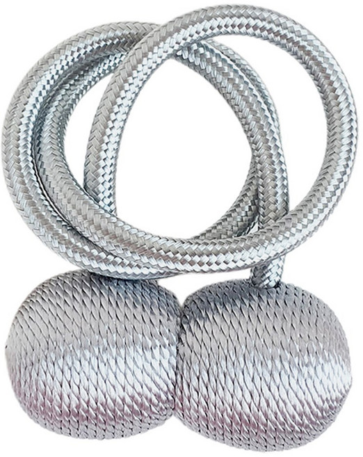민스리빙 자석 커튼 타이백 볼 3 x 45 cm, 실버볼, 4개