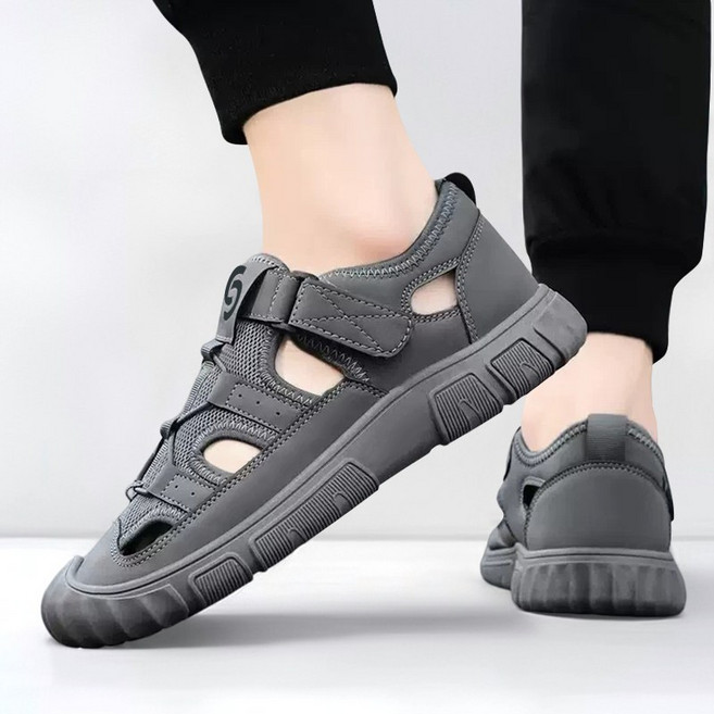 Modern Fashion 남자 발편한 아쿠아 슈즈 벨크로 샌들