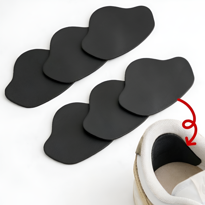 글로넥트 운동화 신발 뒤꿈치 까짐 접착식 수선 패드 6p, 1세트, 블랙