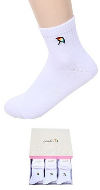 아놀드파마 여성 캐주얼 무지 백색 자수 단목 스타킹 여성내의 팬츠 팬티스타킹 덧신