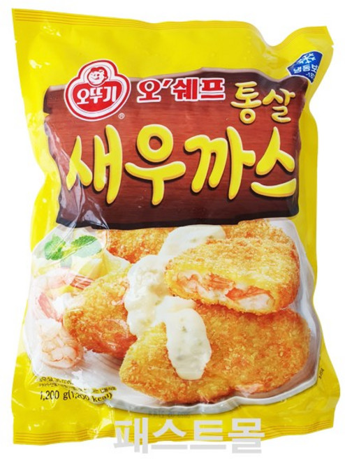 오뚜기 오쉐프 통살 새우까스, 1개, 1.2kg