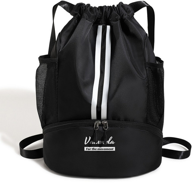 반웨다 멀티볼백 축구공 축구화 가방 물통 수납, 블랙, 1개