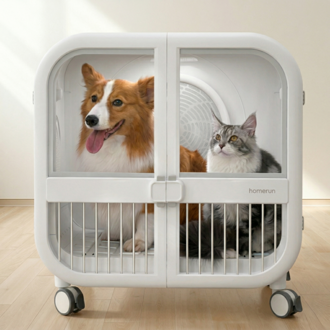 보송펫 고급 펫드라이룸 대형 저소음 135L, 1개, WHITE, 135리터 펫드라이룸