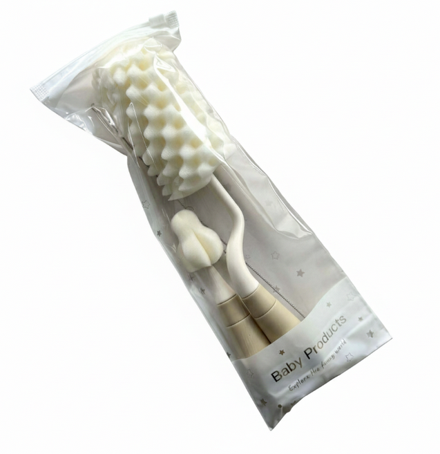 엘스 클린스펀지 젖병솔3종세트 키트-1개, 베이지, 1개