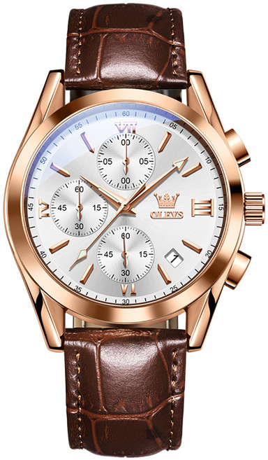 DarjinQD 남성시계 쿼츠 가죽시계 손목시계 남자시계 방수 야광 멀티기능