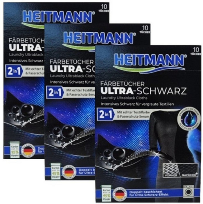 하이트만 검은옷 세탁시트, 10매입, 3개