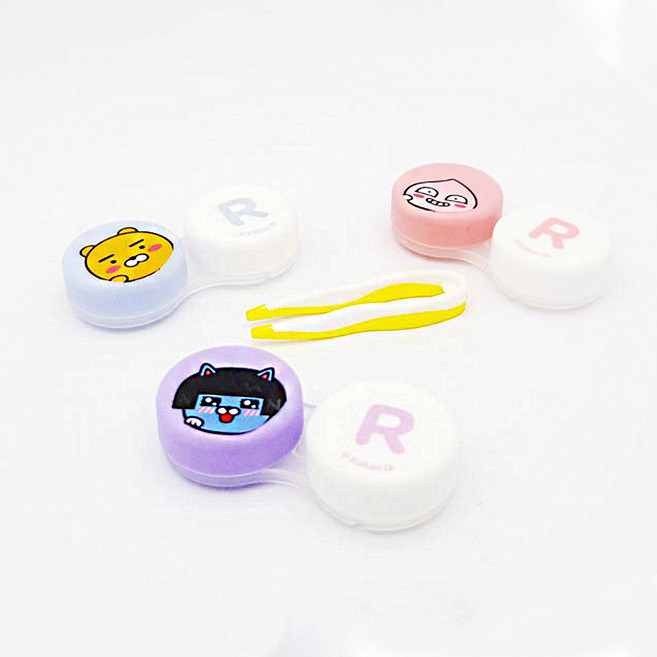 글로리아 카카오 프렌즈 렌즈케이스 3EA + 렌즈집게 1EA, 1개