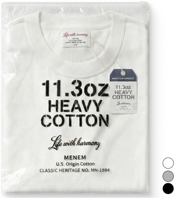 미넴 남녀공용 U.S.11.3oz 헤비코튼 반팔티 S~5XL 순면 빅사이즈 오버핏 머슬핏